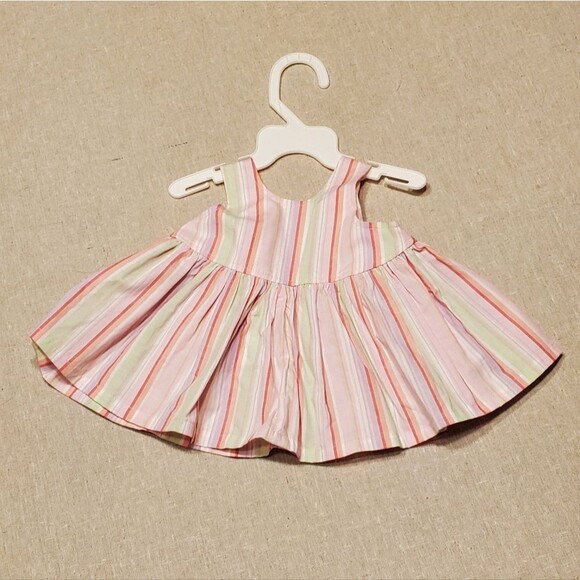 Middleton Reborn Pink Multi Striped Doll Dress - Picture 7 of 9